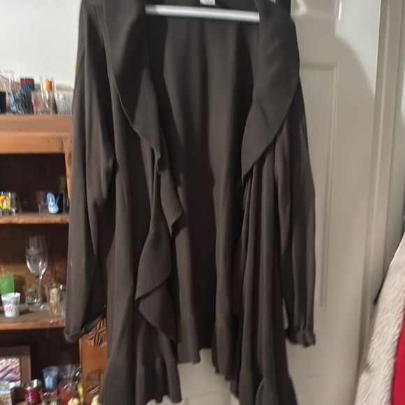 Gray Asymmetrical Ruffled Skirt - Picture 1 of 3